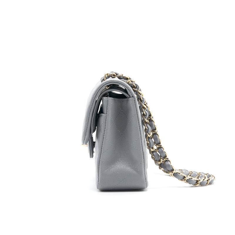 Chanel Cavier Small Classic Flap 20c Grey