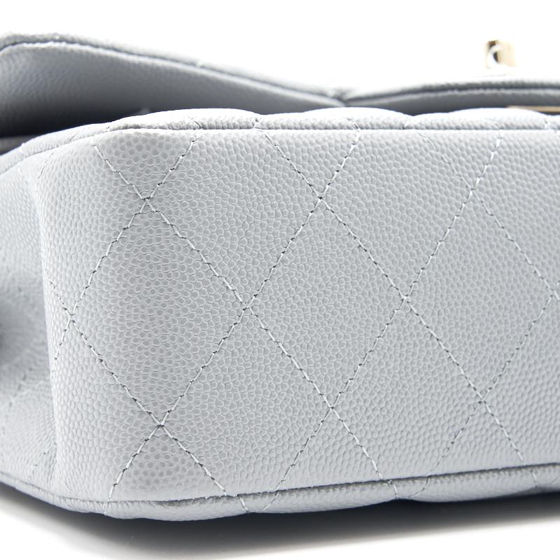 Chanel Cavier Small Classic Flap 20c Grey