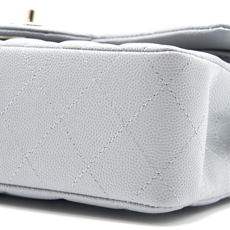 Chanel Cavier Small Classic Flap 20c Grey