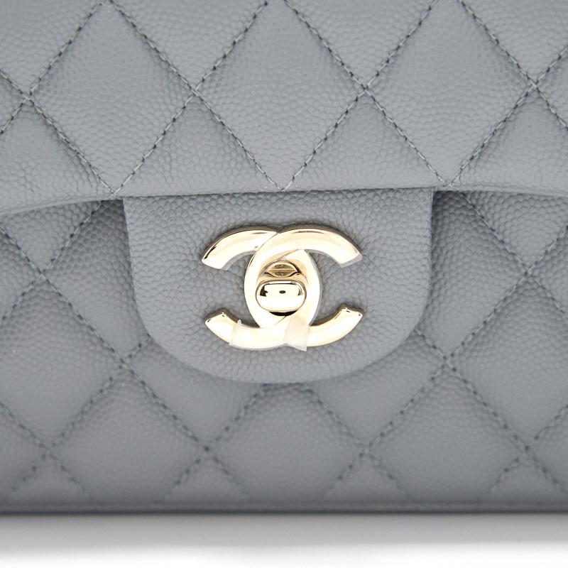 Chanel Cavier Small Classic Flap 20c Grey