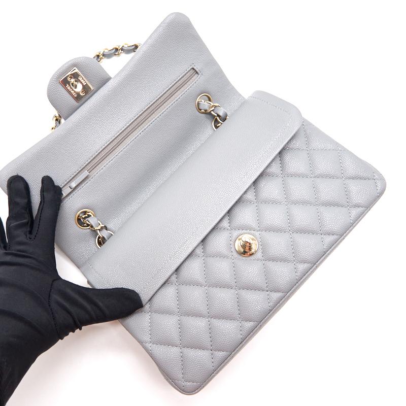 Chanel Cavier Small Classic Flap 20c Grey