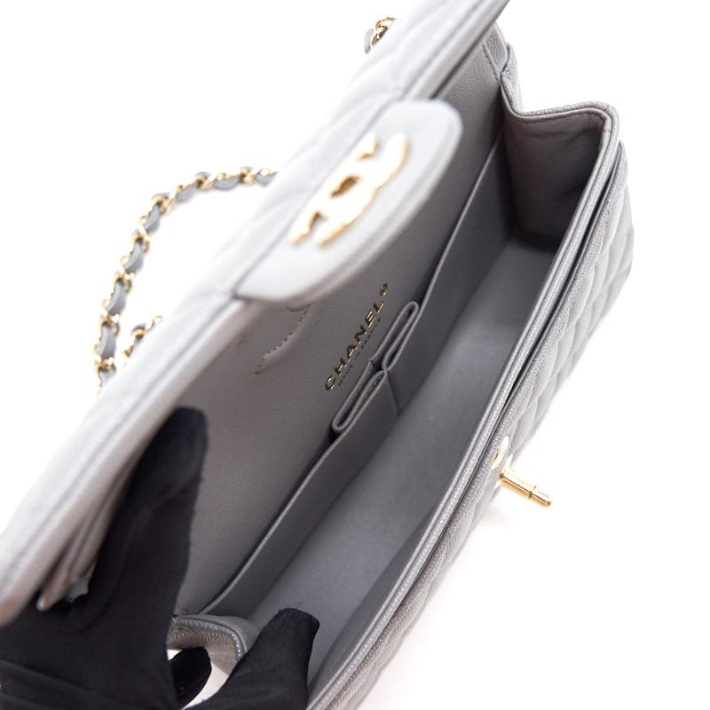 Chanel Cavier Small Classic Flap 20c Grey