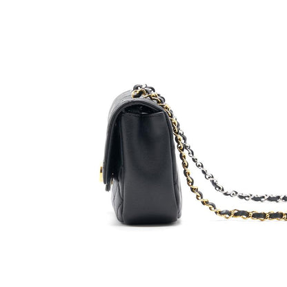 Chanel 19B Matelasse Black Mini Flap Bag