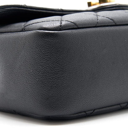Chanel 19B Matelasse Black Mini Flap Bag