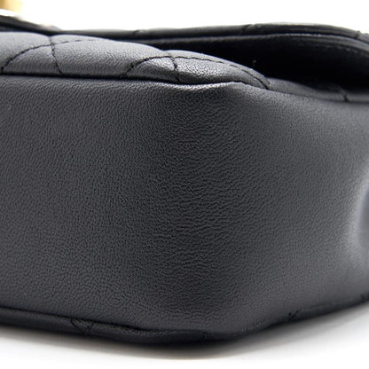 Chanel 19B Matelasse Black Mini Flap Bag