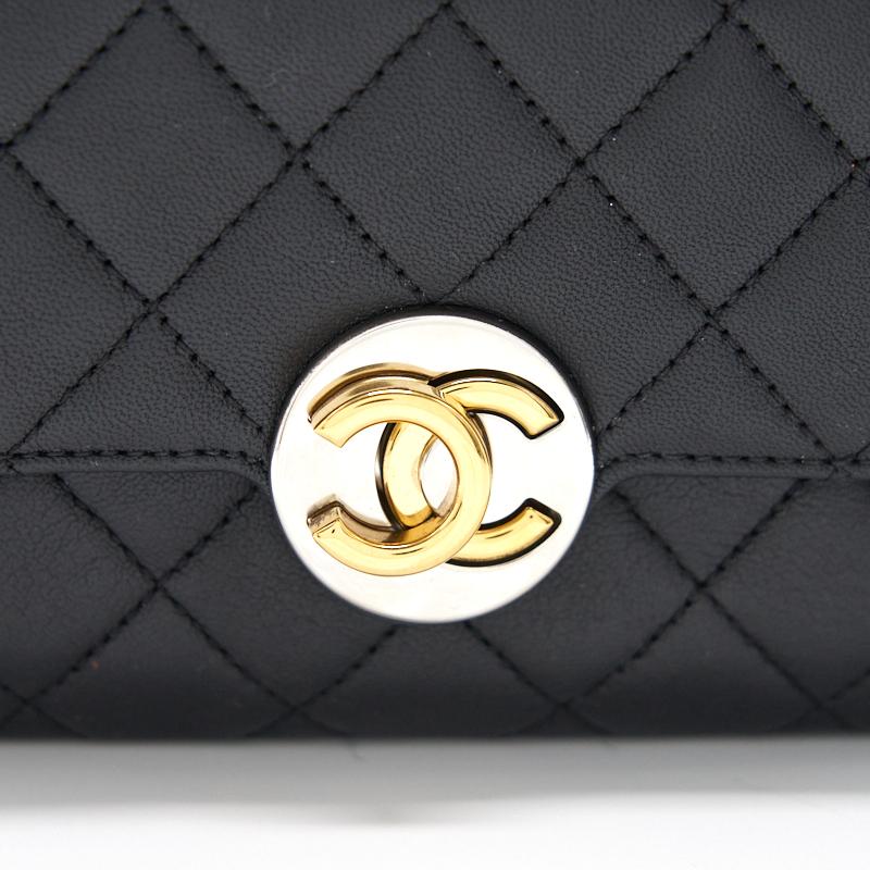 Chanel 19B Matelasse Black Mini Flap Bag