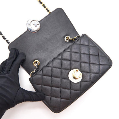 Chanel 19B Matelasse Black Mini Flap Bag
