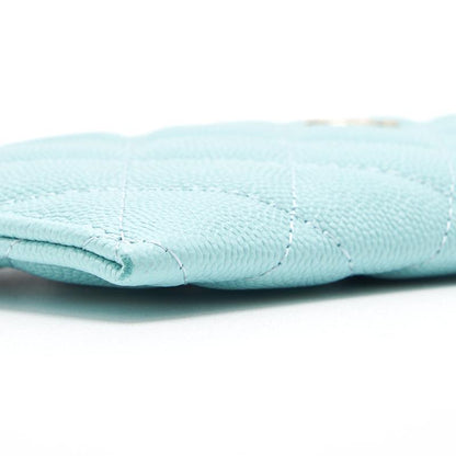 Chanel 19C Caviar Phone & Card holder Tiffany Blue