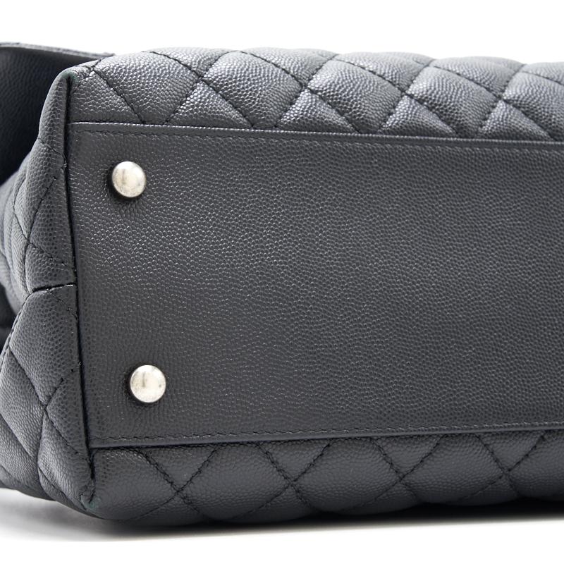 Chanel Black Large Cocohandle Bag with Lizard Handle