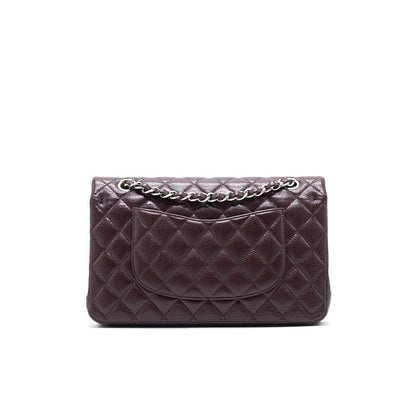 Chanel Medium cavier Classical double flap burgundy with SHW