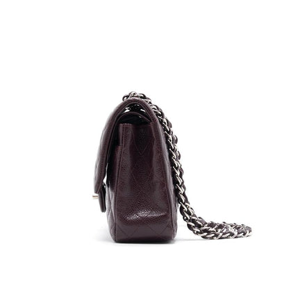 Chanel Medium cavier Classical double flap burgundy with SHW
