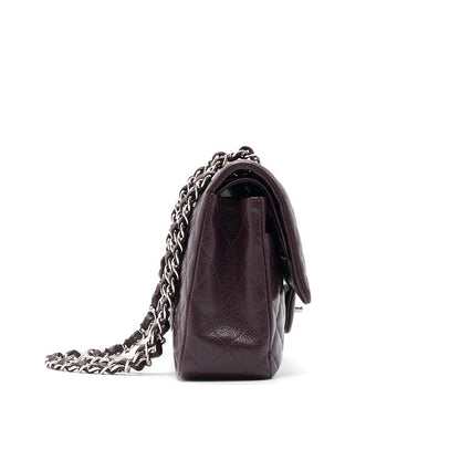 Chanel Medium cavier Classical double flap burgundy with SHW