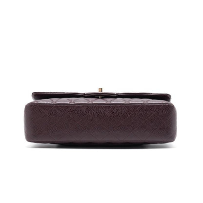 Chanel Medium cavier Classical double flap burgundy with SHW