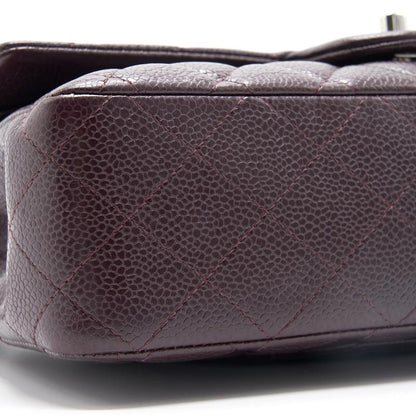 Chanel Medium cavier Classical double flap burgundy with SHW
