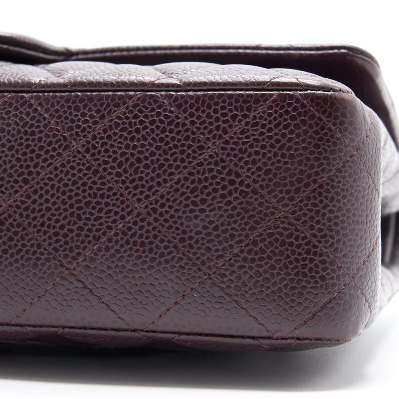 Chanel Medium cavier Classical double flap burgundy with SHW