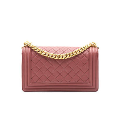 Chanel Calfskin Old medium Leboy dark pink
