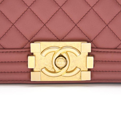 Chanel Calfskin Old medium Leboy dark pink