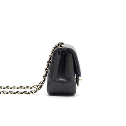 Chanel Mini Square Black GHW Cavier