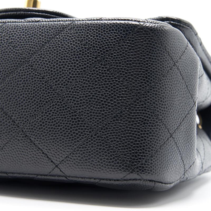 Chanel Mini Square Black GHW Cavier
