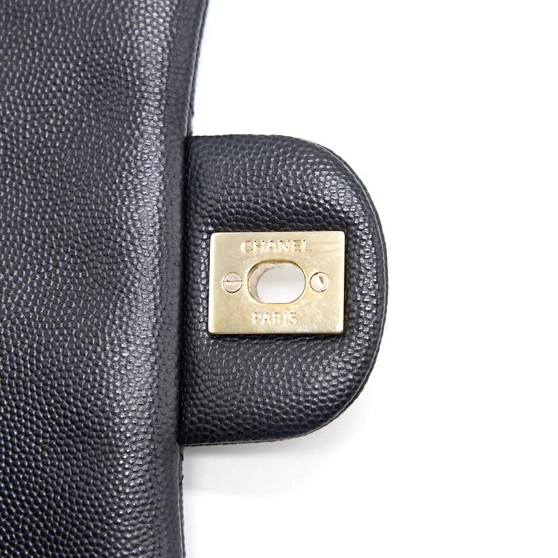 Chanel Mini Square Black GHW Cavier