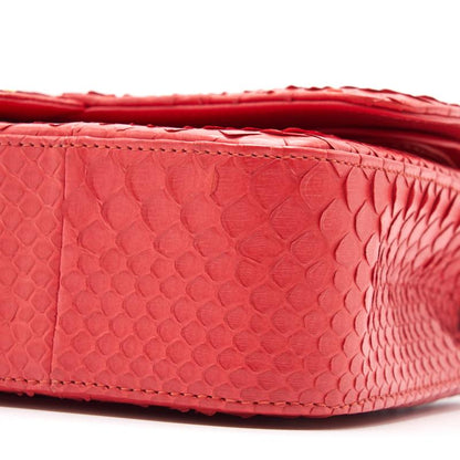 Chanel Python Skin Classic Medium Double Flap with GHW
