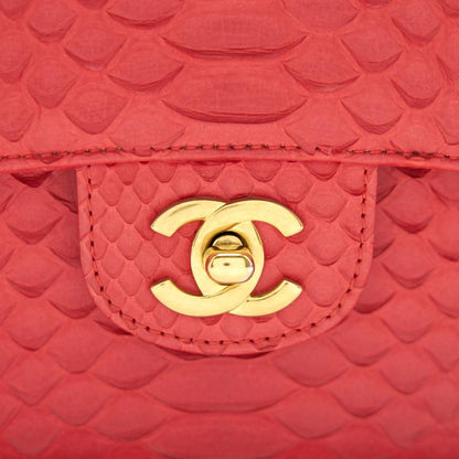 Chanel Python Skin Classic Medium Double Flap with GHW