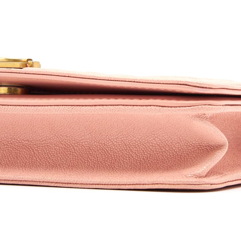 Chanel Boy Chanel Wallet on Chain cavier Pink with GHW