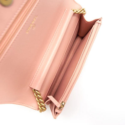 Chanel Boy Chanel Wallet on Chain cavier Pink with GHW