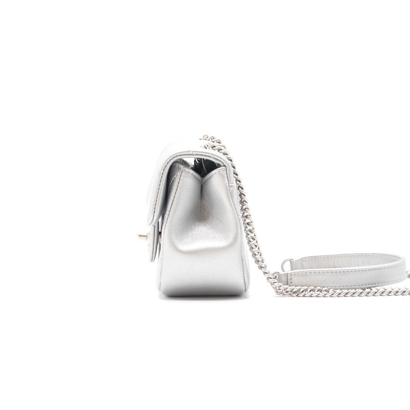 Chanel Square Mini Flap Silver