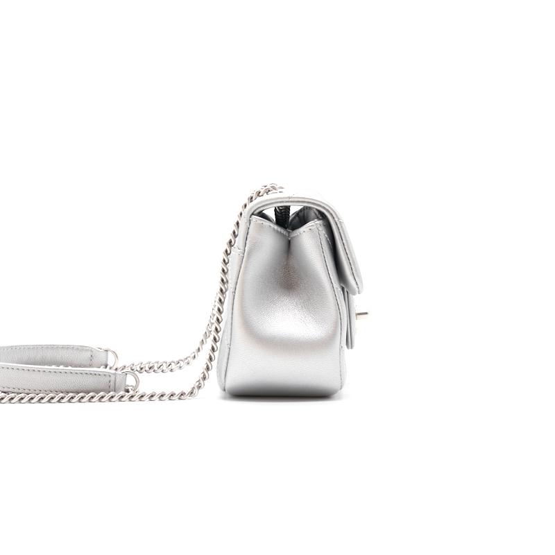 Chanel Square Mini Flap Silver
