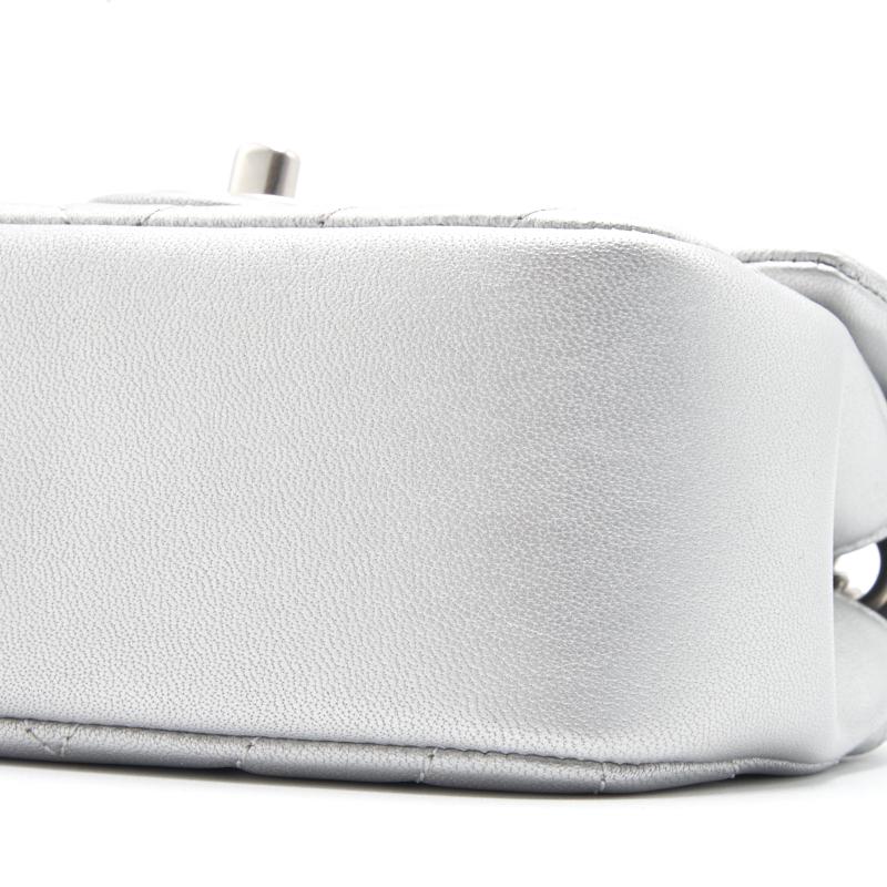 Chanel Square Mini Flap Silver