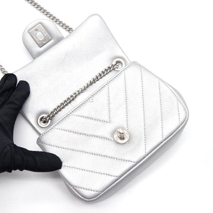 Chanel Square Mini Flap Silver