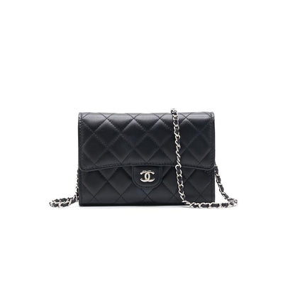 Chanel Mini Lambskin WOC Black SHW