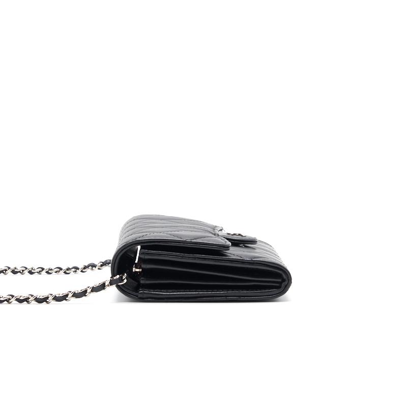 Chanel Mini Lambskin WOC Black SHW