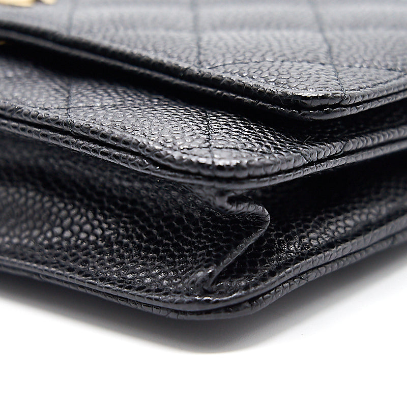Chanel Wallet on Chain Cavier Black with GHW