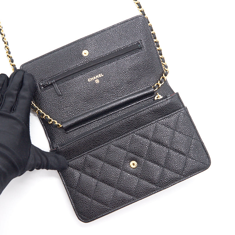 Chanel Wallet on Chain Cavier Black with GHW