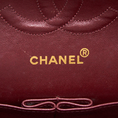 Chanel Vintage Classic Medium Double Flap Bag Black with 24K GHW