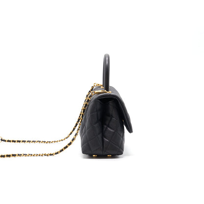 Chanel Caviar Quilted Mini Coco Handle Flap Black with GHW