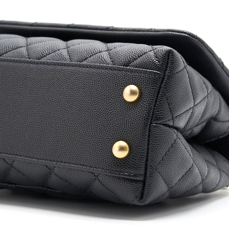 Chanel Caviar Quilted Mini Coco Handle Flap Black with GHW