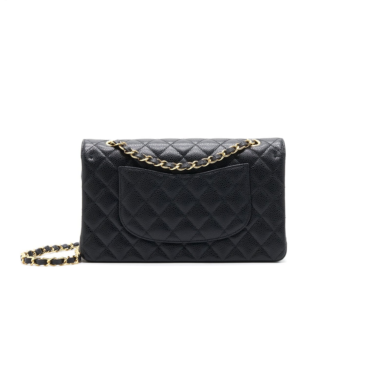 Chanel Medium 25cm Classical Double Flap Caviar Black GHW
