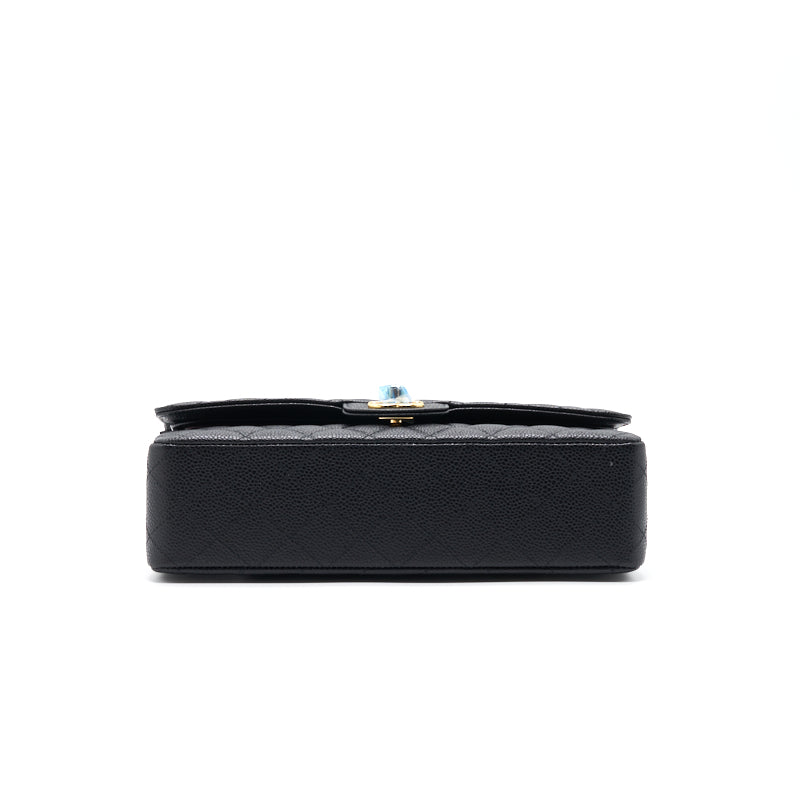 Chanel Medium 25cm Classical Double Flap Caviar Black GHW
