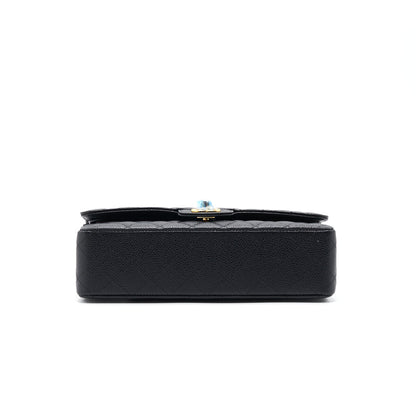Chanel Medium 25cm Classical Double Flap Caviar Black GHW