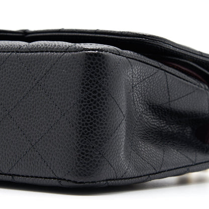 Chanel Medium 25cm Classical Double Flap Caviar Black GHW