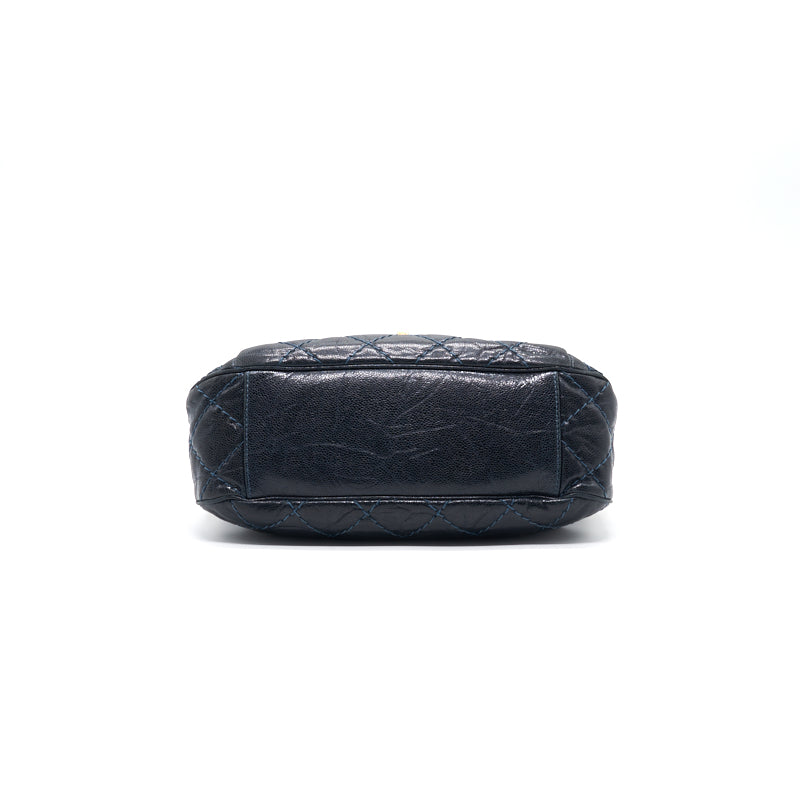 Chanel Caviar Large Flap Bag Navy with GHW