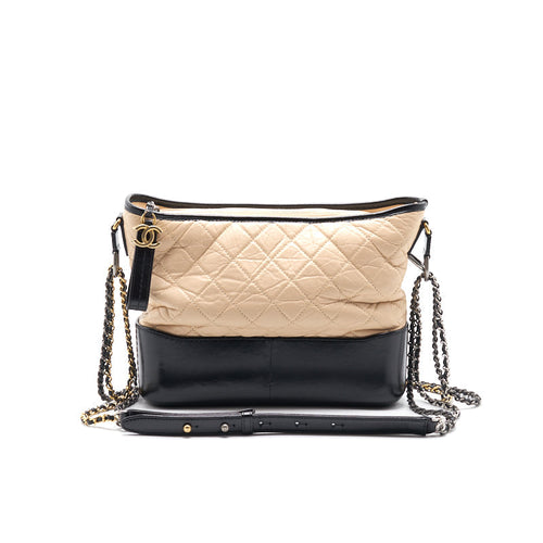 Chanel's Gabrielle Large Hobo Bag Beige/Black
