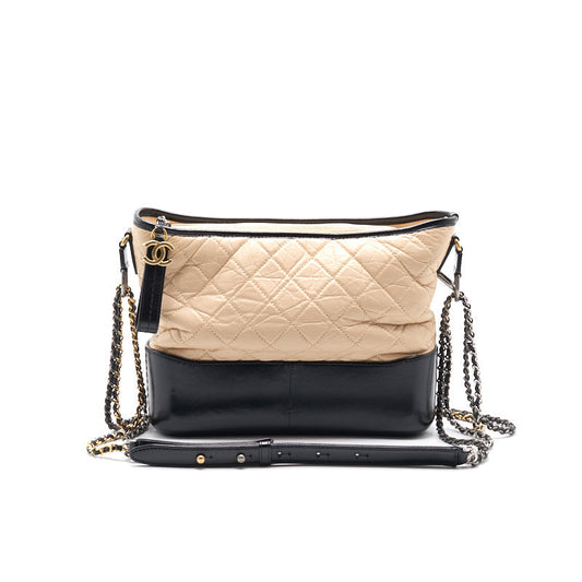 Chanel's Gabrielle Large Hobo Bag Beige/Black