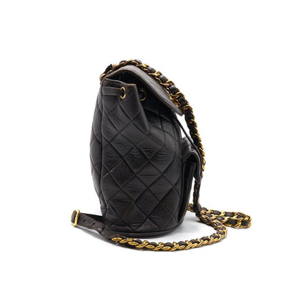 Chanel Black Lambskin Classic Backpack Small
