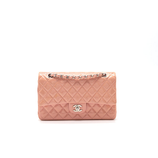 Chanel Pink Quilted Leather Medium Vintage Classic Double Flap Bag