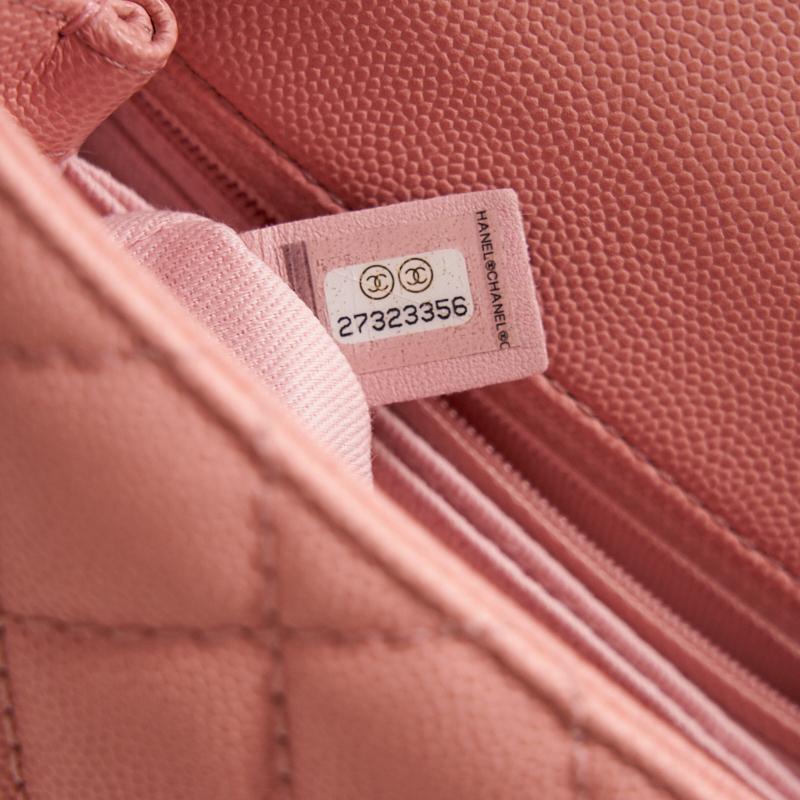 Chanel Caviar Quilted Mini Coco Handle Flap Pink