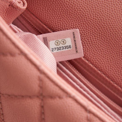 Chanel Caviar Quilted Mini Coco Handle Flap Pink